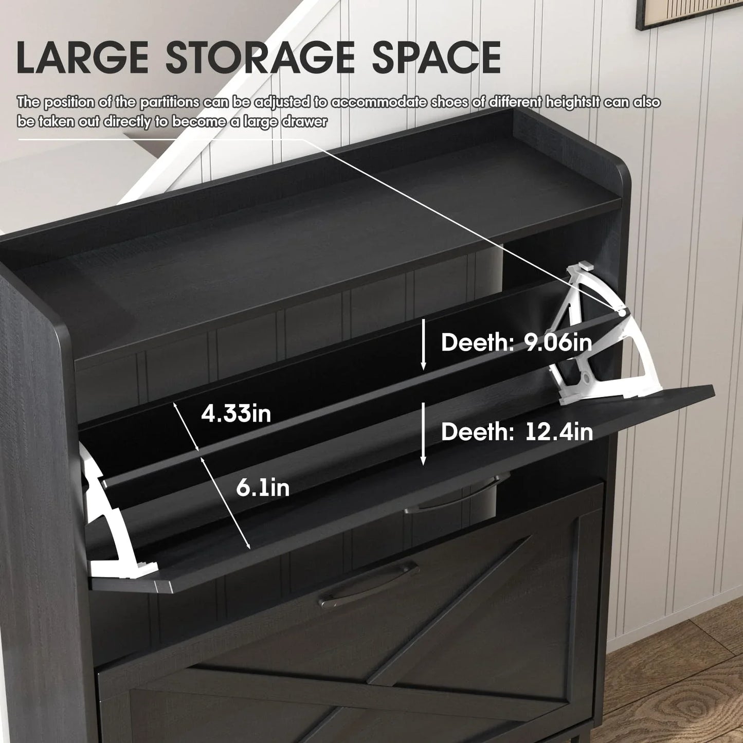 Meuble de rangement pour chaussures avec organisateur autonome