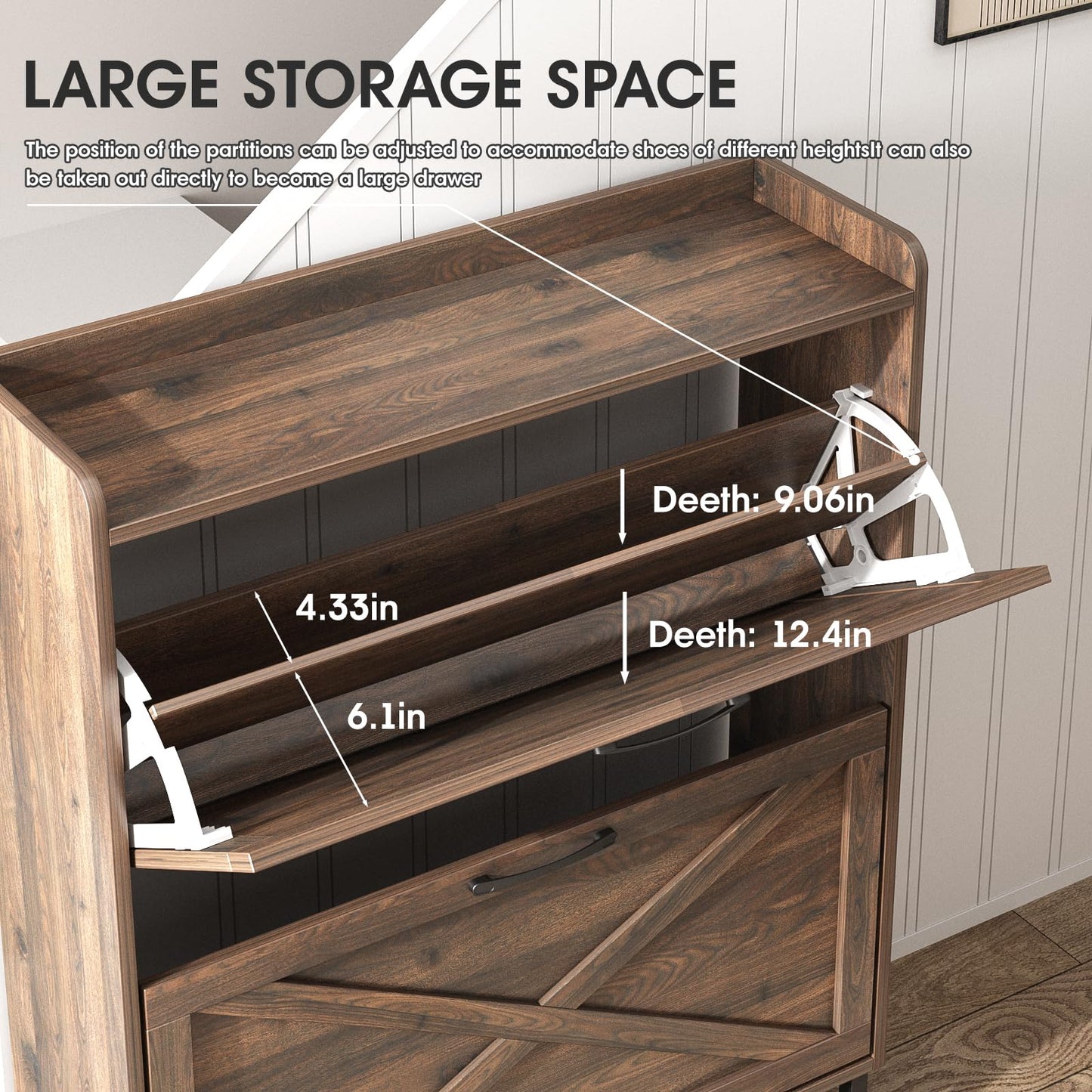 Meuble de rangement pour chaussures avec organisateur autonome