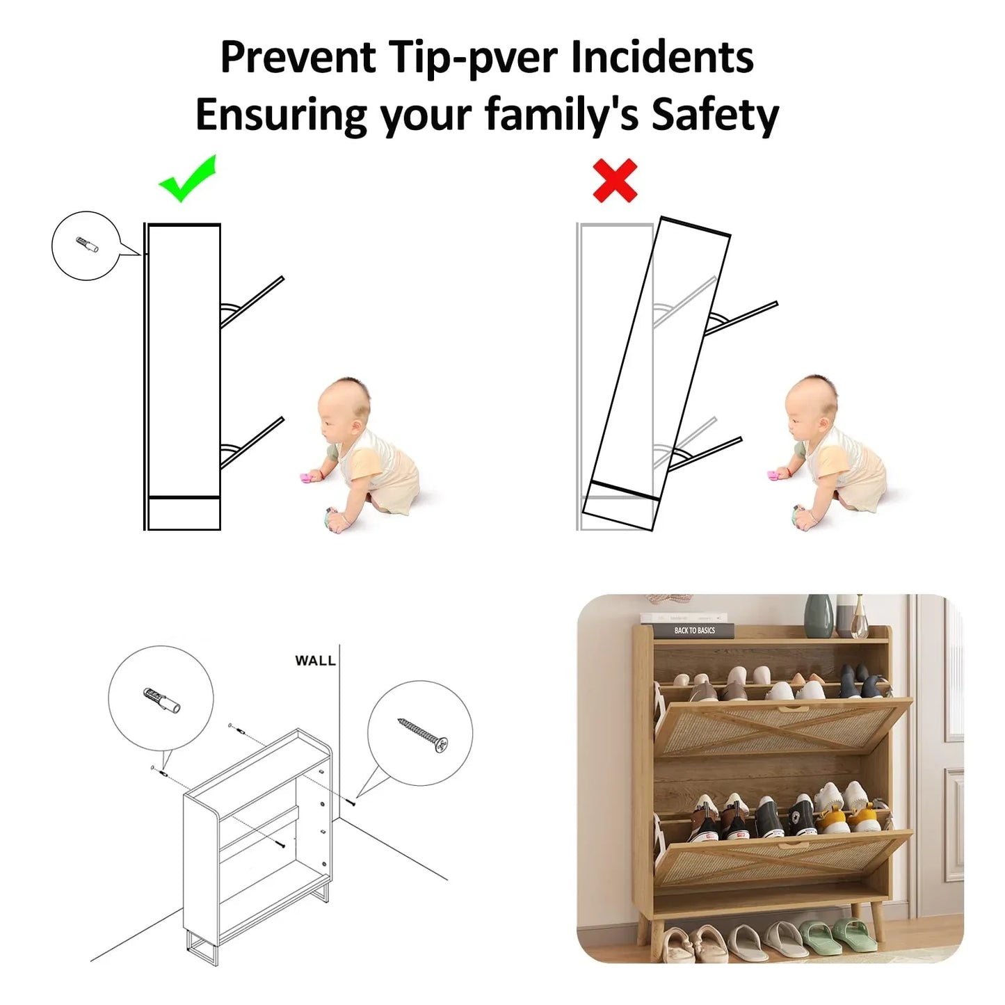 Meuble de rangement pour chaussures avec organisateur autonome