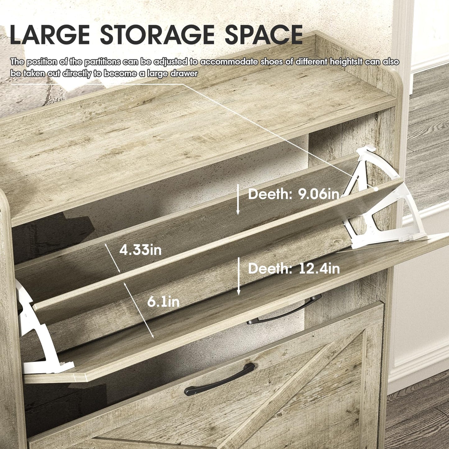 Meuble de rangement pour chaussures avec organisateur autonome